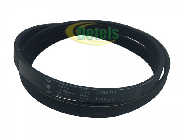 Ремінь Hutchinson 1184 J5 для пральної машини Bosch, Siemens, Fagor, Brandt (00283729) Ремінь Hutchinson 1184 J5 для пральної машини Bosch, Siemens, Fagor, Brandt (00283729)