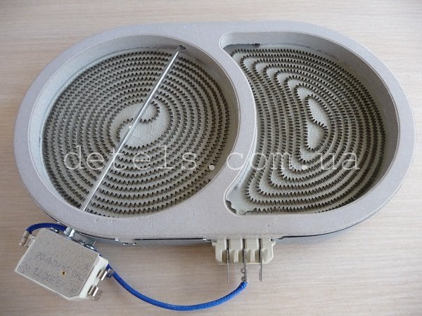 Конфорка Eika 1800/1000W для стеклокерамической плиты Whirlpool, Bauknecht (481231018896)